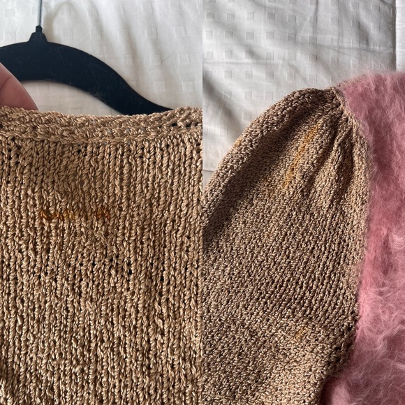 Vintage Deadstock Handmade Neapolitan Colour-block Angora Blend Sweater S/M - Picture 9 of 9